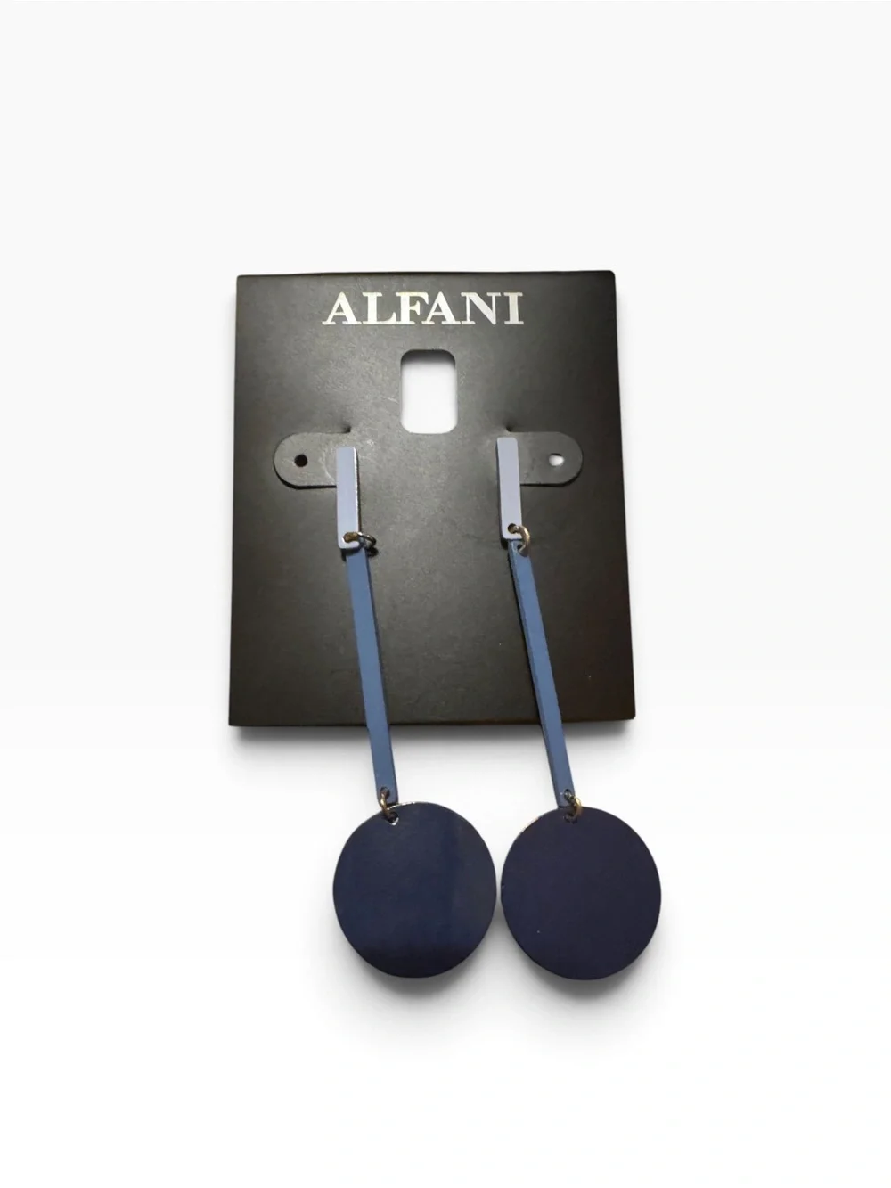 NWT Alfani Blue Drop Disc Earrings